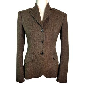 Ralph Lauren Collection Purple Label Wool Cashmere Blazer Size 4 Tan Jacket
